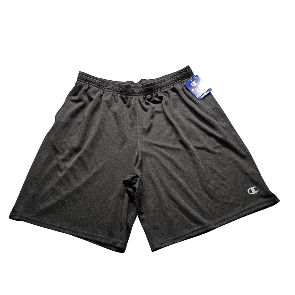 Champion Double Dry Athletic Shorts Mens 2XL Black Performance Gym Training 5165
